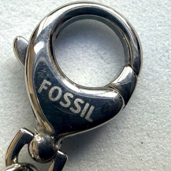 Fossil Stainless Steel Brown Resin Link Bracelet - Picture 9 of 10